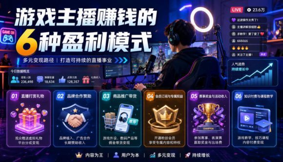 付费文章:游戏主播賺钱的6种盈利模式-1 付费文章:游戏主播賺钱的6种盈利模式