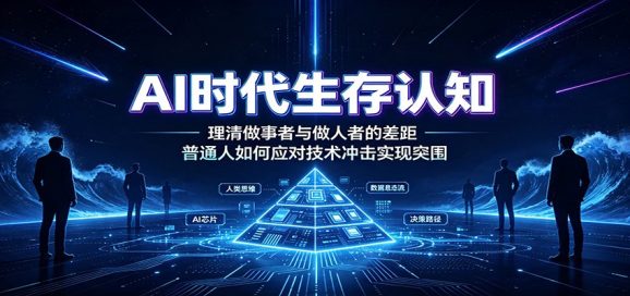 AI时代生存认知:理清做事者与做人者的差距,普通人如何应对技术冲击实现突围-1 AI时代生存认知:理清做事者与做人者的差距,普通人如何应对技术冲击实现突围