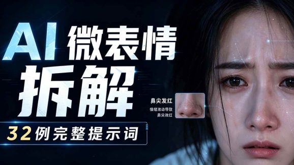 AI微表情拆解提示词合集,精准调控AI角色表情,告别塑料感、AI面瘫脸。-1 AI微表情拆解提示词合集,精准调控AI角色表情,告别塑料感、AI面瘫脸。