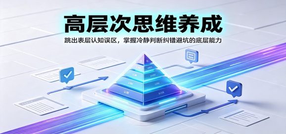 高层次思维养成:跳出表层认知误区,掌握冷静判断纠错避坑的底层能力-1 高层次思维养成:跳出表层认知误区,掌握冷静判断纠错避坑的底层能力