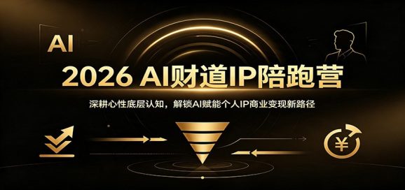 2026 AI财道IP陪跑营:深耕心性底层认知,解锁AI赋能个人IP商业变现新路径-1 2026 AI财道IP陪跑营:深耕心性底层认知,解锁AI赋能个人IP商业变现新路径