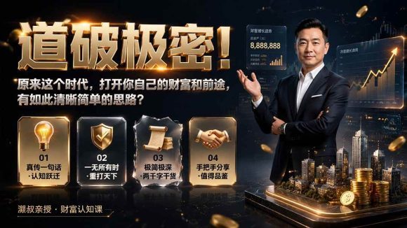 付费文章：道破极密！原来这个时代，打开你自己的财富和前途，有如此清晰简单的思路？