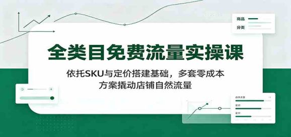 全类目免费流量实操课:依托SKU与定价搭建基础,多套零成本方案撬动店铺自然流量-1 全类目免费流量实操课:依托SKU与定价搭建基础,多套零成本方案撬动店铺自然流量