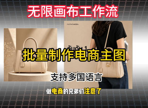 无限画布工作流搭建教程,一键电商主图批量制作,批量下载,支持多国语言-1 无限画布工作流搭建教程,一键电商主图批量制作,批量下载,支持多国语言