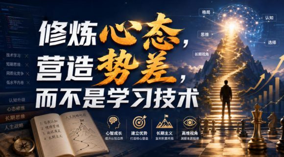 付费文章:修炼心态,营造势差,而不是学习技术-1 付费文章:修炼心态,营造势差,而不是学习技术