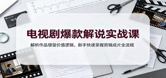 电视剧爆款解说实战课:解析作品增量价值逻辑,新手快速掌握剪辑成片全流程-1 电视剧爆款解说实战课:解析作品增量价值逻辑,新手快速掌握剪辑成片全流程