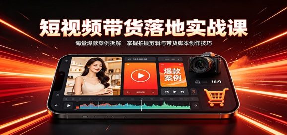 短视频带货落地实战课:海量爆款案例拆解,掌握拍摄剪辑与带货脚本创作技巧-1 短视频带货落地实战课:海量爆款案例拆解,掌握拍摄剪辑与带货脚本创作技巧