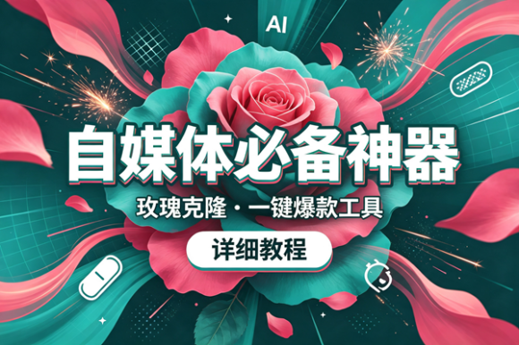 玫瑰克隆，一键爆款ai工具，自媒体的必备神器，50多个功能，详细的教程