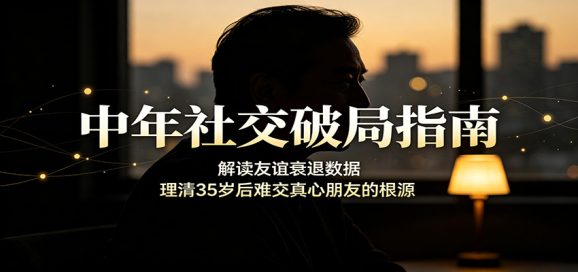 中年社交破局指南:解读友谊衰退数据,理清35岁后难交真心朋友的根源-1 中年社交破局指南:解读友谊衰退数据,理清35岁后难交真心朋友的根源