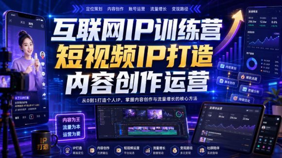 互联网IP训练营,短视频IP打造,内容创作运营-1 互联网IP训练营,短视频IP打造,内容创作运营