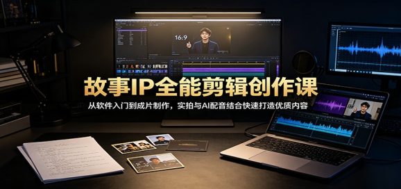 故事IP全能剪辑创作课:从软件入门到成片制作,实拍与AI配音结合快速打造优质内容-1 故事IP全能剪辑创作课:从软件入门到成片制作,实拍与AI配音结合快速打造优质内容