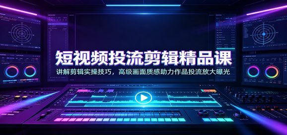 短视频投流剪辑精品课:讲解剪辑实操技巧,高级画面质感助力作品投流放大曝光-1 短视频投流剪辑精品课:讲解剪辑实操技巧,高级画面质感助力作品投流放大曝光