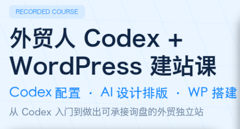 大卫·外贸人Codex + WordPress建站课(更新8月)-1 大卫·外贸人Codex + WordPress建站课(更新8月)