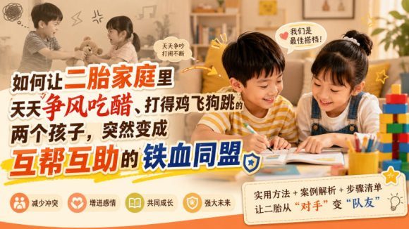 付费文章:如何让二胎家庭里天天争风吃醋、打得鸡飞狗跳的两个孩子,突然变成互帮互助的铁血同盟?-1 付费文章:如何让二胎家庭里天天争风吃醋、打得鸡飞狗跳的两个孩子,突然变成互帮互助的铁血同盟?