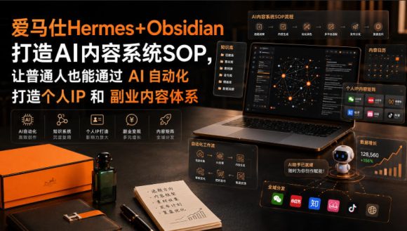 爱马仕Hermes+Obsidian打造AI内容系统SOP,让普通人也能通过 AI 自动化打造个人IP 和 副业内容体系-1 爱马仕Hermes+Obsidian打造AI内容系统SOP,让普通人也能通过 AI 自动化打造个人IP 和 副业内容体系