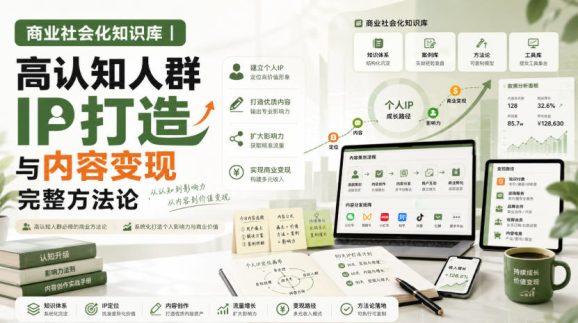 商业社会化知识库|高认知人群IP打造与内容变现完整方法论【文档】-1 商业社会化知识库|高认知人群IP打造与内容变现完整方法论【文档】