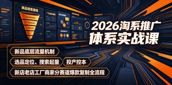 一文看懂2026淘系推广:新品底层流量机制、选品定位与搜索起量、投产控本,新老店/工厂商家分赛道复刻爆款全流程(持续更新)-1 一文看懂2026淘系推广:新品底层流量机制、选品定位与搜索起量、投产控本,新老店/工厂商家分赛道复刻爆款全流程(持续更新)