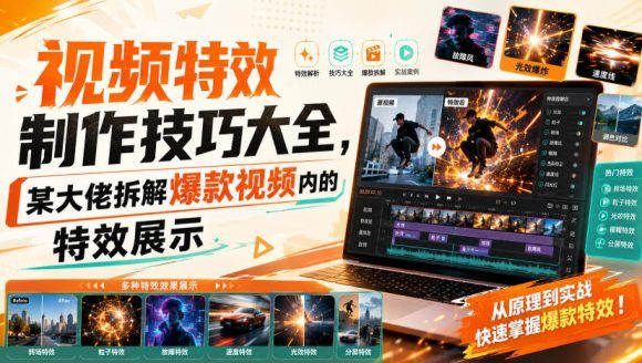 视频特效制作技巧大全,某大佬拆解爆款视频内的特效展示-1 视频特效制作技巧大全,某大佬拆解爆款视频内的特效展示