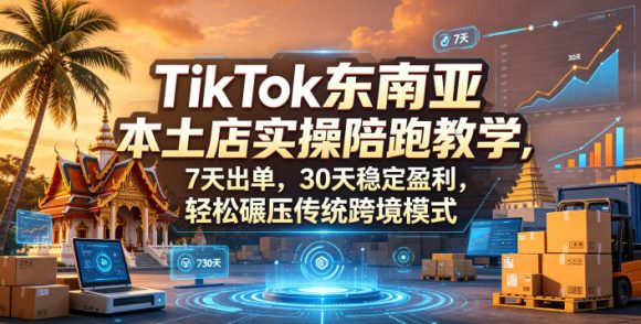 TikTok东南亚本土店实操陪跑教学,7天出单,30天稳定盈利,轻松碾压传统跨境模式(更新0819)-1 TikTok东南亚本土店实操陪跑教学,7天出单,30天稳定盈利,轻松碾压传统跨境模式(更新0819)