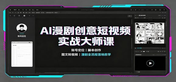 AI漫剧创意短视频实战大师课:账号定位脚本创作,图文转视频,漫剧全流程落地教学-1 AI漫剧创意短视频实战大师课:账号定位脚本创作,图文转视频,漫剧全流程落地教学
