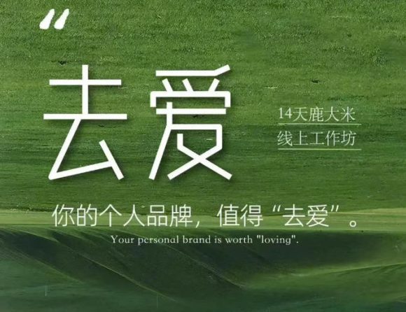 去爱14天鹿大米线上工作坊,你的个人品牌,值得“去爱”-1 去爱14天鹿大米线上工作坊,你的个人品牌,值得“去爱”