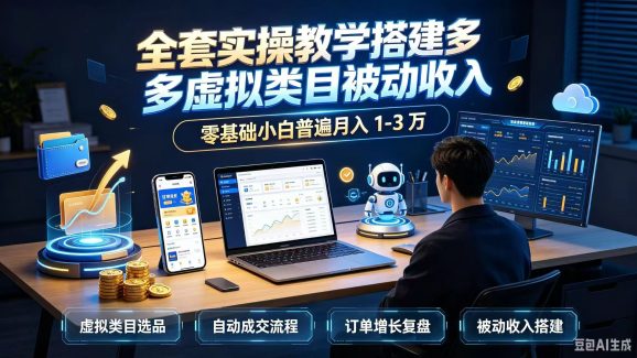 全套实操教学搭建多多虚拟类目被动收入,零基础小白普遍月入 1-3 万-1 全套实操教学搭建多多虚拟类目被动收入,零基础小白普遍月入 1-3 万