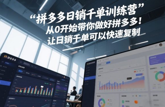 拼多多日销千单训练营,从0开始带你做好拼多多,让日销千单可以快速复制(更新26年8月)-1 拼多多日销千单训练营,从0开始带你做好拼多多,让日销千单可以快速复制(更新26年8月)