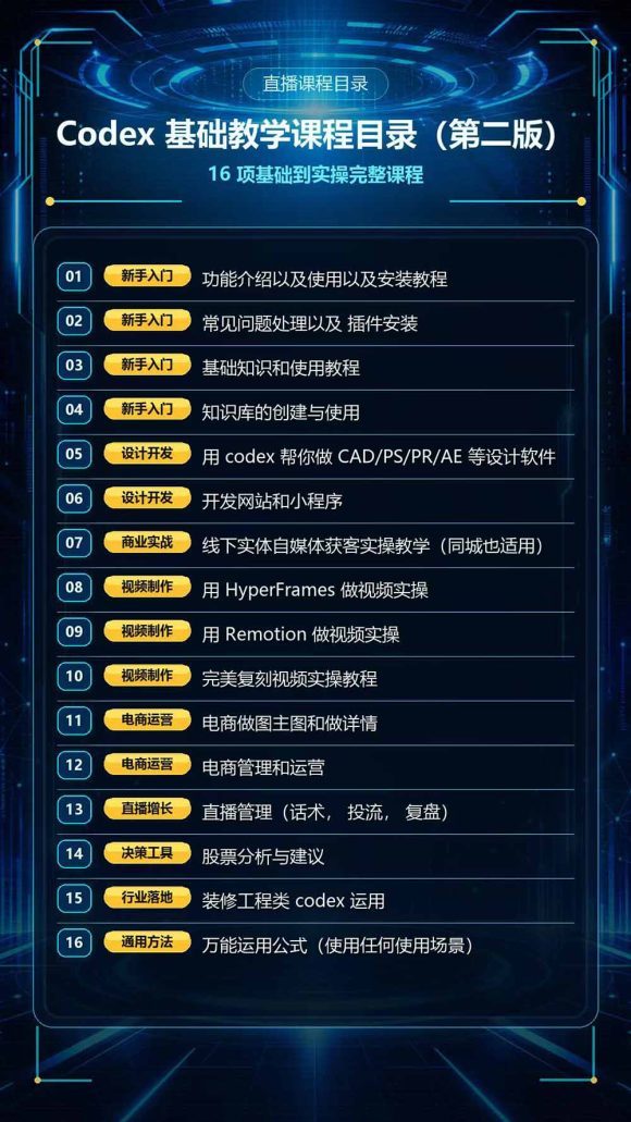 Codex全场景系统实操课-第2期:从安装插件、知识库到设计视频、电商直播与网站开发,掌握AI真实业务落地完整流程-3 Codex全场景系统实操课-第2期:从安装插件、知识库到设计视频、电商直播与网站开发,掌握AI真实业务落地完整流程
