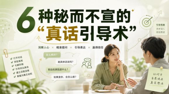 付费文章:6种秘而不宣的“真话引导术”-1 付费文章:6种秘而不宣的“真话引导术”