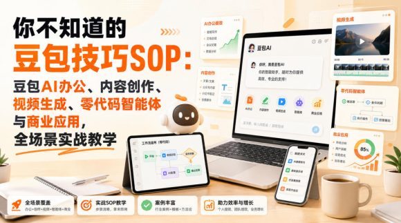 你不知道的豆包技巧SOP:豆包AI办公、内容创作、视频生成、零代码智能体与商业应用,全场景实战教学-1 你不知道的豆包技巧SOP:豆包AI办公、内容创作、视频生成、零代码智能体与商业应用,全场景实战教学