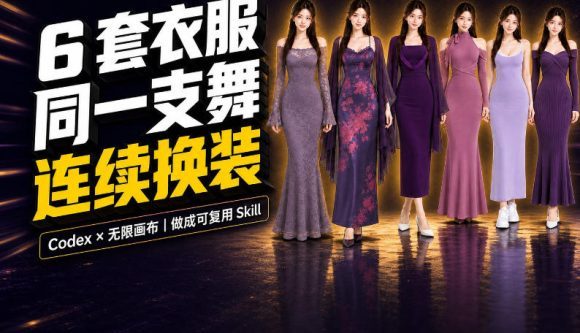 同一支舞,6套衣服按顺序切换:我把服装换装视频做成了一个Skill-1 同一支舞,6套衣服按顺序切换:我把服装换装视频做成了一个Skill