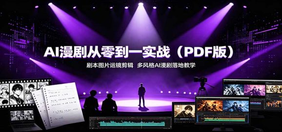 AI漫剧从零到一实战(PDF版):剧本图片运镜剪辑,多风格AI漫剧落地教学-1 AI漫剧从零到一实战(PDF版):剧本图片运镜剪辑,多风格AI漫剧落地教学