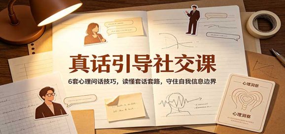 真话引导社交课:6套心理问话技巧,读懂套话套路,守住自我信息边界-1 真话引导社交课:6套心理问话技巧,读懂套话套路,守住自我信息边界