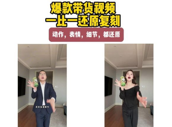 AI带货视频复刻,一比一还原加二创,动作,表情,细节,都还原,新手也能直接套用-1 AI带货视频复刻,一比一还原加二创,动作,表情,细节,都还原,新手也能直接套用