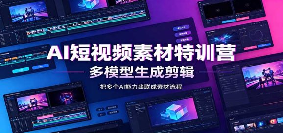 AI短视频素材特训营:Codex本地部署实操,多模型生成剪辑,爆量素材挖掘教学-1 AI短视频素材特训营:Codex本地部署实操,多模型生成剪辑,爆量素材挖掘教学