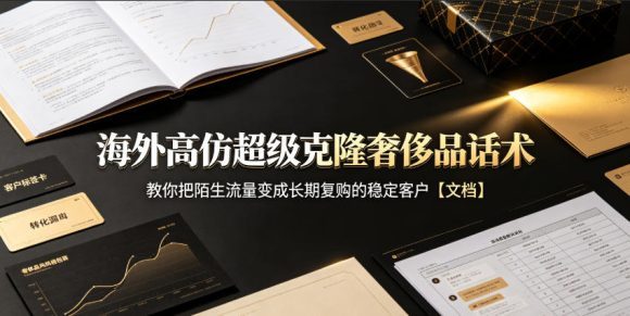 海外高仿超级克隆奢侈品话术,教你把陌生流量变成长期复购的稳定客户【文档】-1 海外高仿超级克隆奢侈品话术,教你把陌生流量变成长期复购的稳定客户【文档】