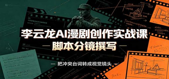 李云龙AI漫剧创作实战课:角色人设还原,脚本分镜撰写,AI漫剧成片完整制作教学-1 李云龙AI漫剧创作实战课:角色人设还原,脚本分镜撰写,AI漫剧成片完整制作教学