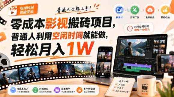 零门槛影视搬砖项目,月入万元,玩法稳定普通人可落地的长期副业!-1 零门槛影视搬砖项目,月入万元,玩法稳定普通人可落地的长期副业!
