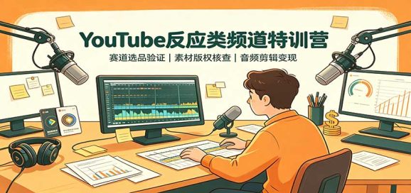 YouTube反应类频道特训营:赛道选品验证,素材版权核查,音频剪辑变现-1 YouTube反应类频道特训营:赛道选品验证,素材版权核查,音频剪辑变现
