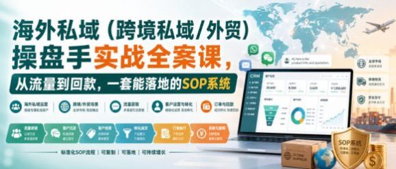 海外私域(跨境私域/外贸)操盘手实战全案课,从流量到回款,一套能落地的SOP系统-1 海外私域(跨境私域/外贸)操盘手实战全案课,从流量到回款,一套能落地的SOP系统