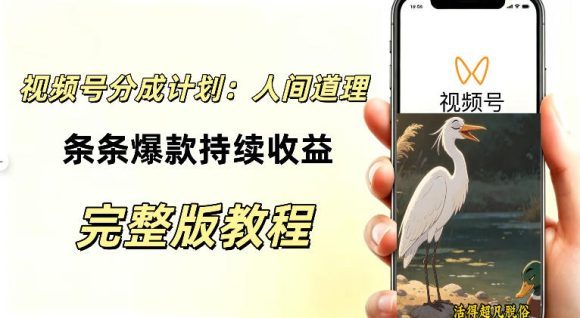 视频号新玩法之AI动漫画风励志视频，不用会画画、不用拍摄，持续化收益，详细拆解