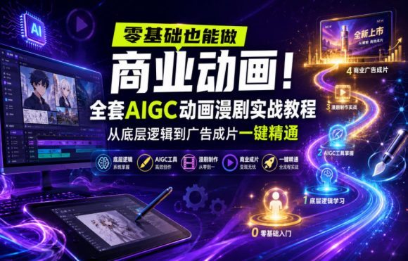 零基础也能做商业动画!全套AIGC动画漫剧实战教程,从底层逻辑到广告成片一键精通(更新0905)-1 零基础也能做商业动画!全套AIGC动画漫剧实战教程,从底层逻辑到广告成片一键精通(更新0905)