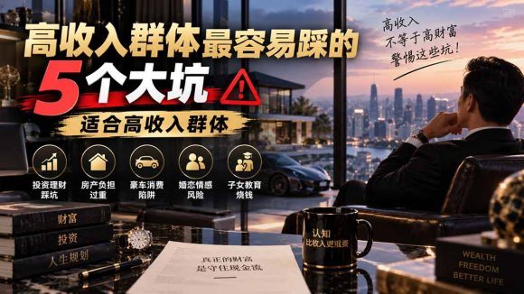 付费文章：高收入群体最容易踩的5个大坑，适合高收入群体