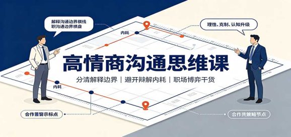 高情商沟通思维课:分清解释边界,避开辩解内耗,职场博弈干货-1 高情商沟通思维课:分清解释边界,避开辩解内耗,职场博弈干货
