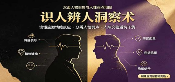 识人辨人终极心法：读懂应激情绪反应，分辨人性弱点，人际交往避坑干货