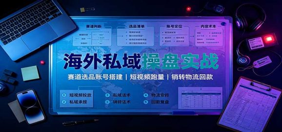 海外私域操盘实战:赛道选品账号搭建,短视频跑量,销转物流回款-1 海外私域操盘实战:赛道选品账号搭建,短视频跑量,销转物流回款