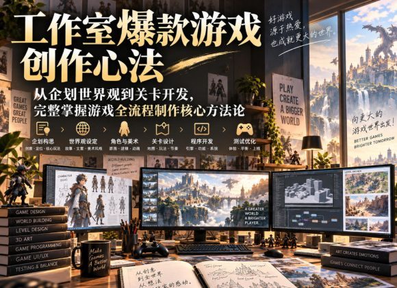 工作室爆款游戏创作心法|从企划世界观到关卡开发,完整掌握游戏全流程制作核心方法论-1 工作室爆款游戏创作心法|从企划世界观到关卡开发,完整掌握游戏全流程制作核心方法论