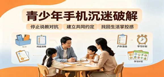 青少年手机沉迷破解:跳出管控说教思维,六步法引导孩子夺回注意力掌控权-1 青少年手机沉迷破解:跳出管控说教思维,六步法引导孩子夺回注意力掌控权