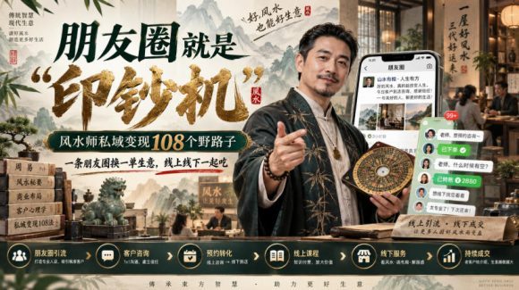 朋友圈就是“印钞机”,风水师私域变现108个野路子,一条朋友圈换一单生意,线上线下一起吃【文档】-1 朋友圈就是“印钞机”,风水师私域变现108个野路子,一条朋友圈换一单生意,线上线下一起吃【文档】
