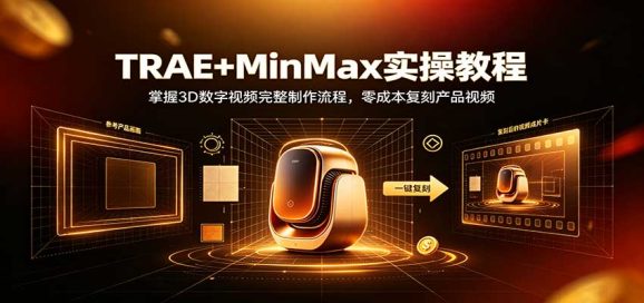 TRAE+MinMax实操教程:3D数字视频完整制作流程,零成本复刻产品视频-1 TRAE+MinMax实操教程:3D数字视频完整制作流程,零成本复刻产品视频